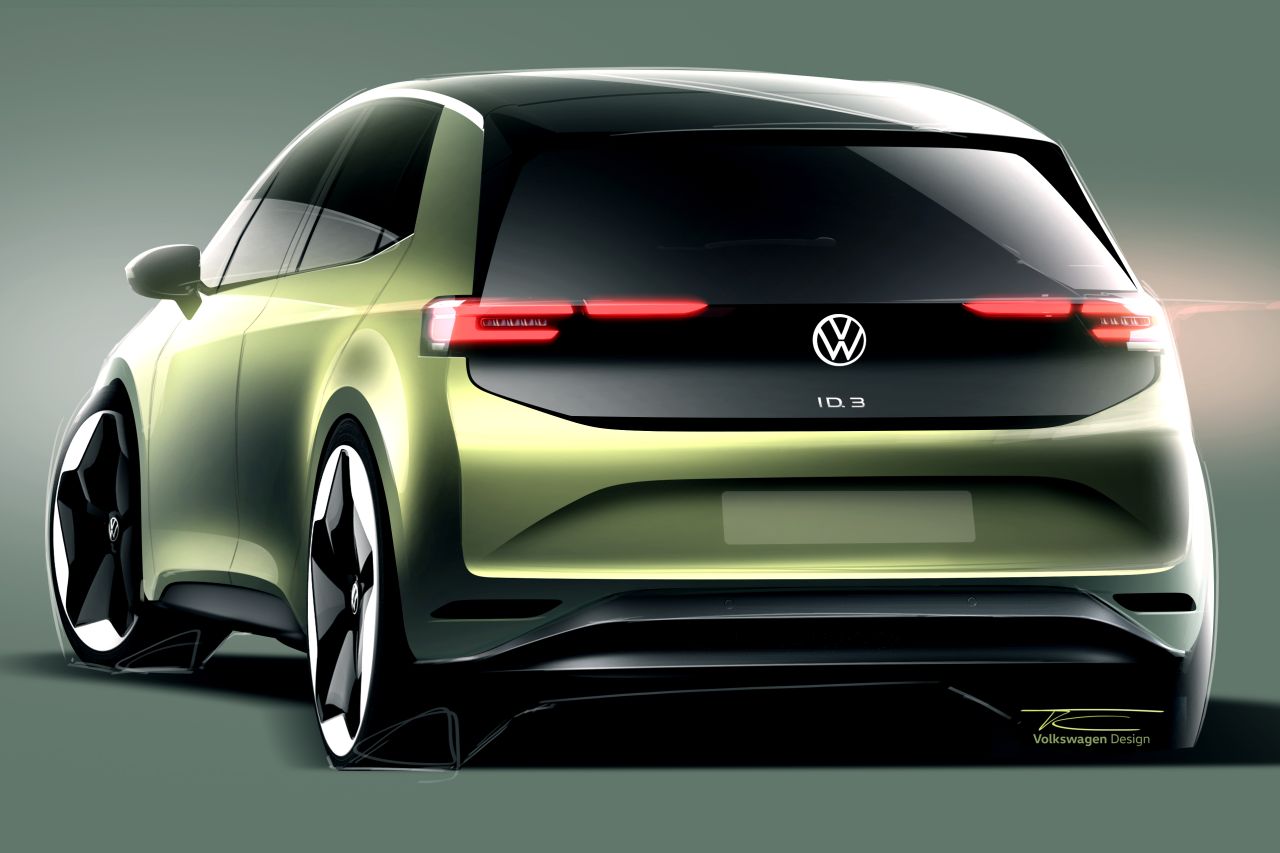 Tak będzie się prezentować tył nowego Volkswagena ID.3